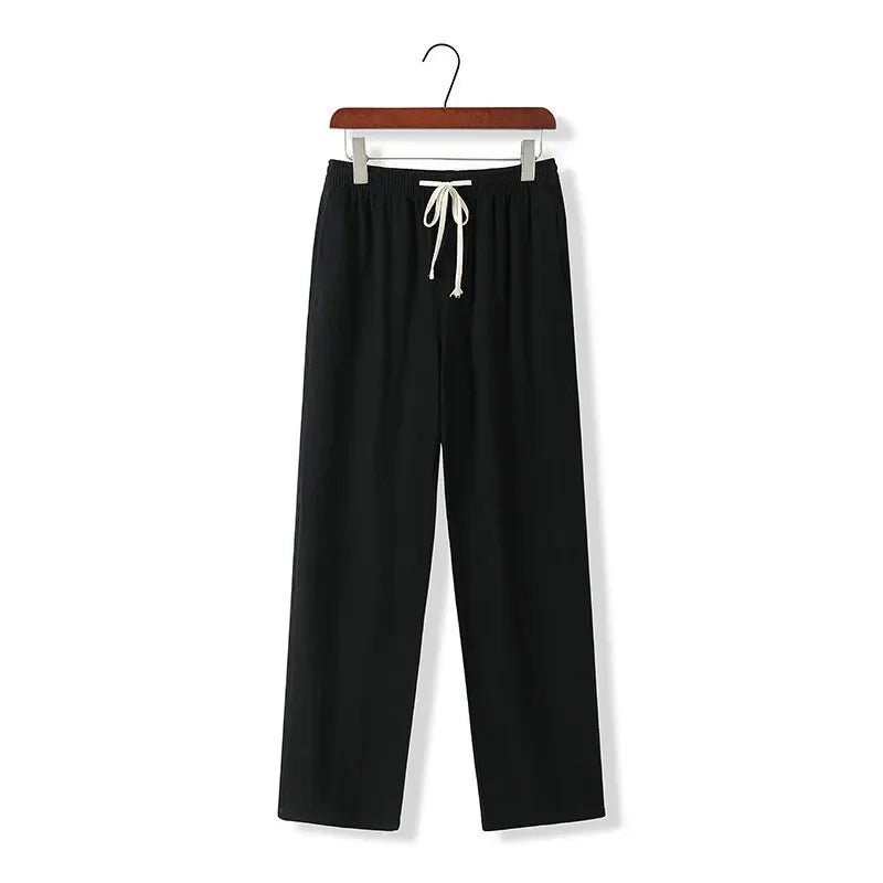 Pantalones de Algodón y Lino para Hombre - Velmora