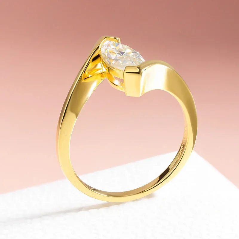 Anillo Marquise en Plata Esterlina 925 con Moissanita