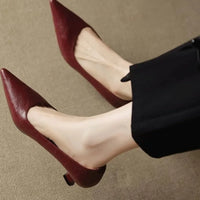 Zapatos de Tacón Clásicos en Cuero Marrón