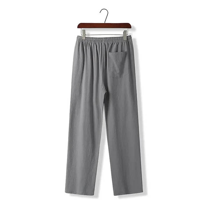 Pantalones de Algodón y Lino para Hombre - Velmora