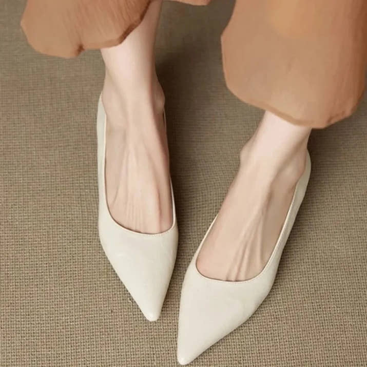 Zapatos de Tacón Clásicos en Cuero Marrón