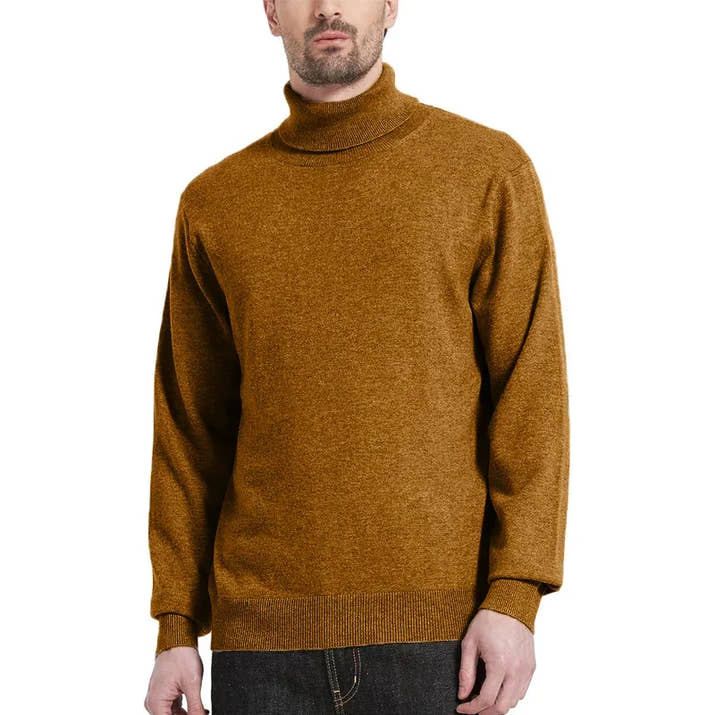 Jersey de Cuello Alto de Punto para Hombre - Velmora