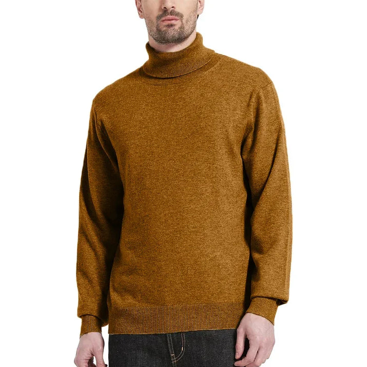 Jersey de Cuello Alto de Punto para Hombre - Velmora