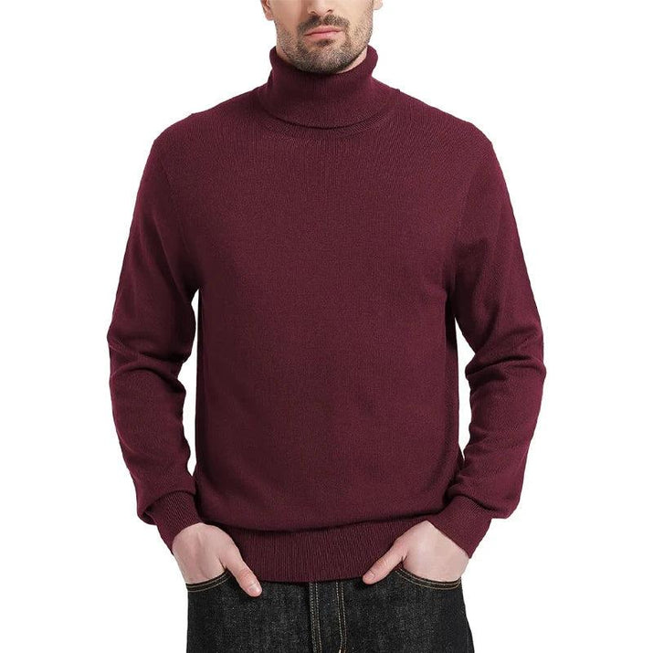 Jersey de Cuello Alto de Punto para Hombre - Velmora