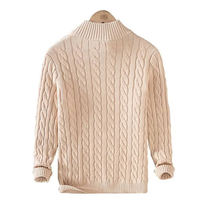 Jersey de Algodón con Cremallera para Hombre - Velmora