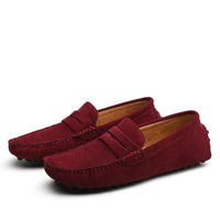 Mocasines de Ante Azul Marino para Hombre - Velmora