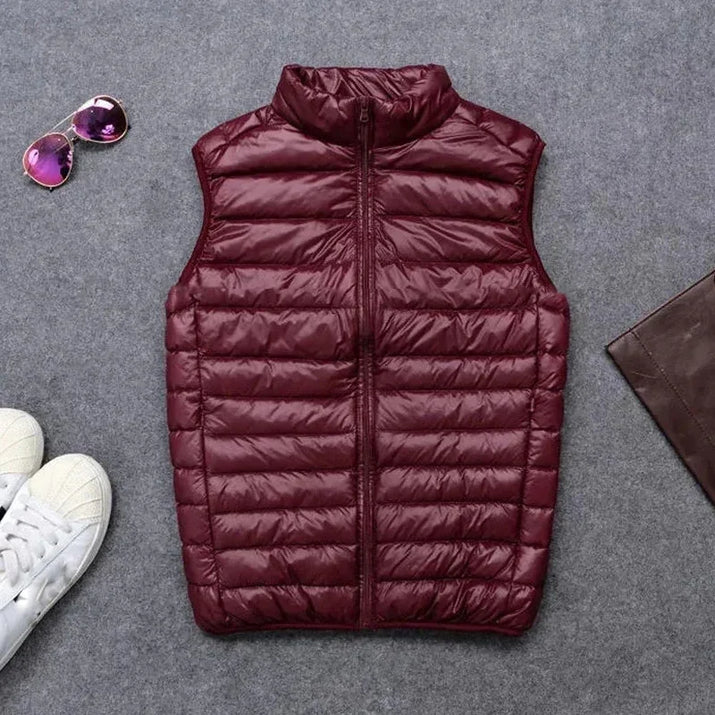 Chaleco Acolchado Ultraligero de Plumas de Pato para Hombre - Velmora