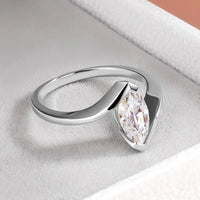 Anillo Marquise en Plata Esterlina 925 con Moissanita