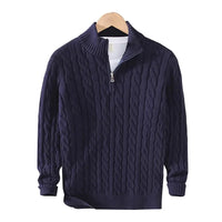 Jersey de Algodón con Cremallera para Hombre - Velmora