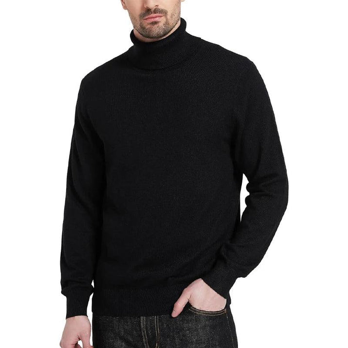 Jersey de Cuello Alto de Punto para Hombre - Velmora