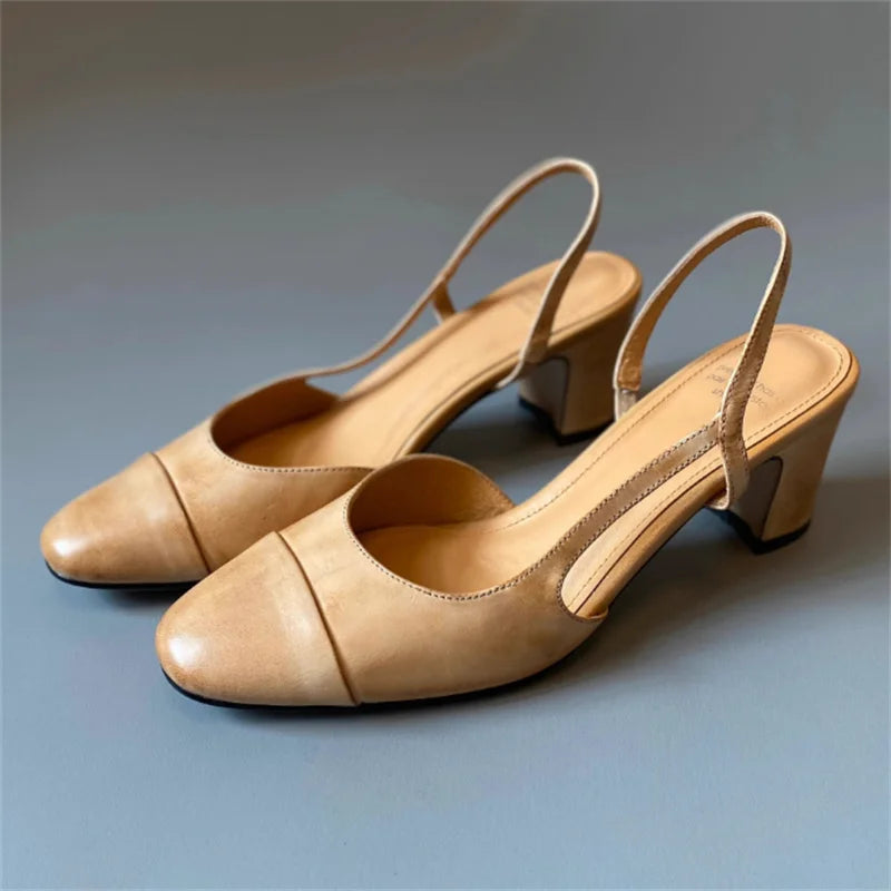 Zapatos Velmora de lujo para mujer en cuero genuino elegante