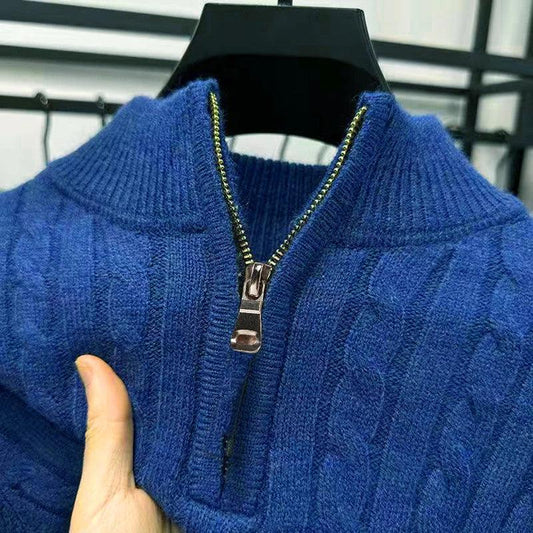 Jersey de Algodón con Cremallera para Hombre - Velmora