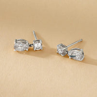 Pendientes Gota de Moissanita en Plata 925