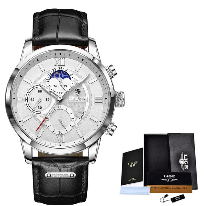 Reloj de Cuarzo para Hombre con Correa de Cuero - Velmora
