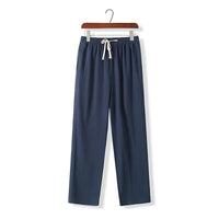 Pantalones de Algodón y Lino para Hombre - Velmora
