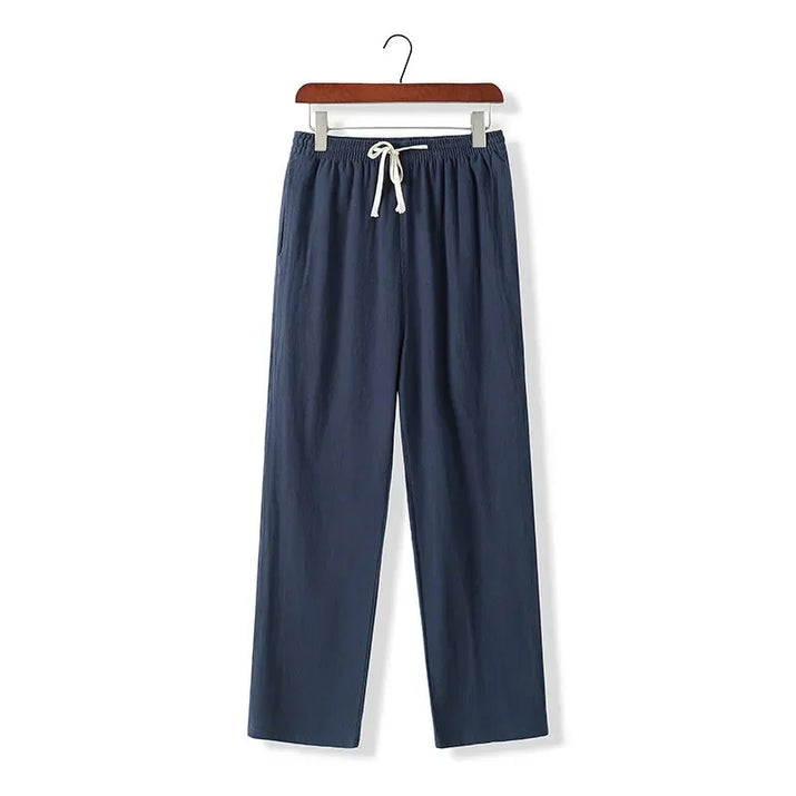 Pantalones de Algodón y Lino para Hombre - Velmora