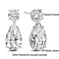 Pendientes Gota de Moissanita en Plata 925