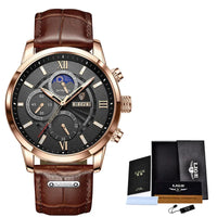 Reloj de Cuarzo para Hombre con Correa de Cuero - Velmora