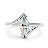 Anillo Marquise en Plata Esterlina 925 con Moissanita