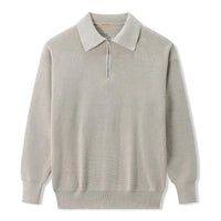 Jersey de Punto con Cremallera y Cuello Clásico para Hombre - Velmora