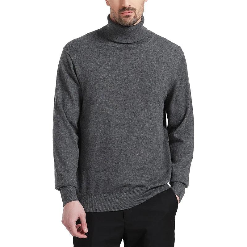 Jersey de Cuello Alto de Punto para Hombre - Velmora