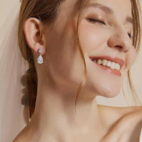 Pendientes Gota de Moissanita en Plata 925