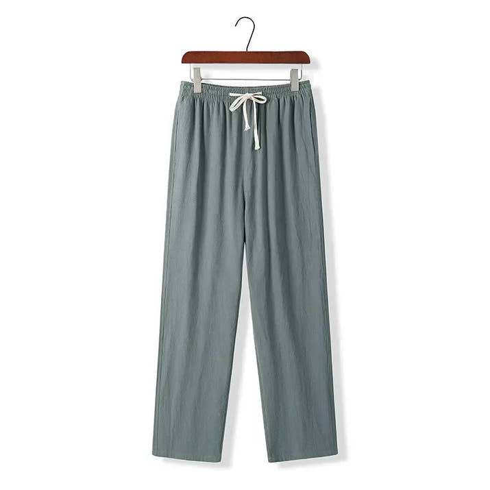 Pantalones de Algodón y Lino para Hombre - Velmora