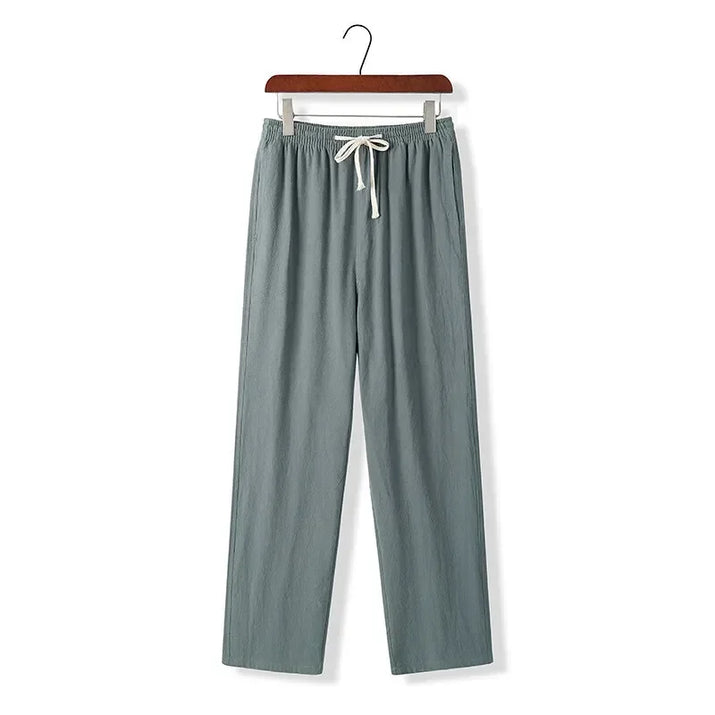Pantalones de Algodón y Lino para Hombre - Velmora