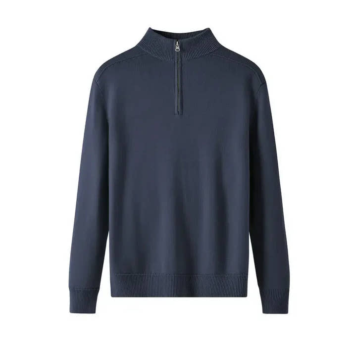 Jersey de Lana con Cremallera para Hombre - Velmora