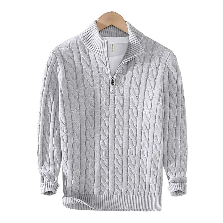 Jersey de Algodón con Cremallera para Hombre - Velmora