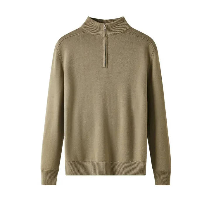 Jersey de Lana con Cremallera para Hombre - Velmora