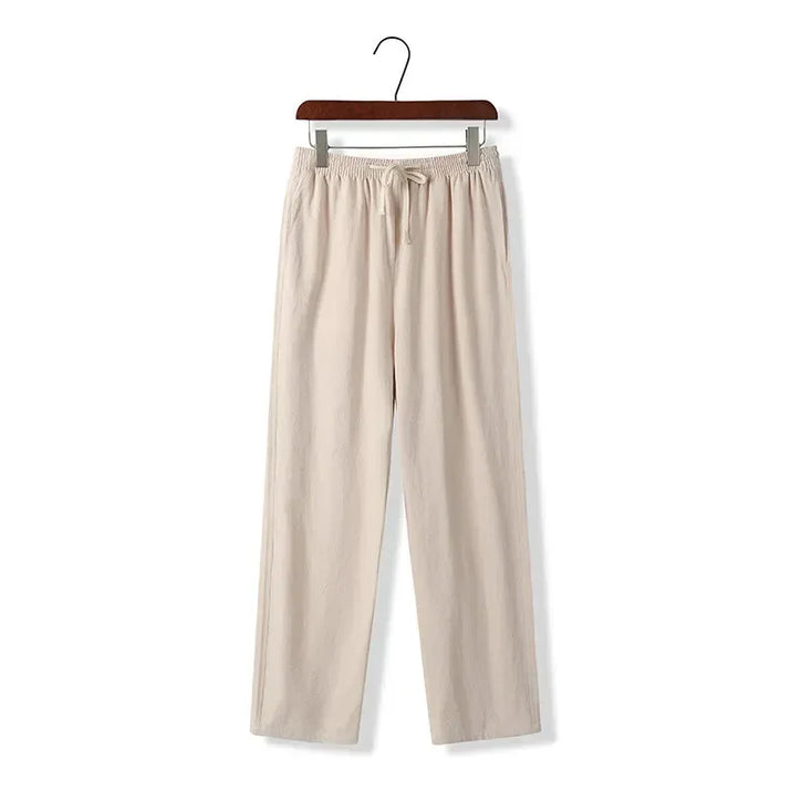 Pantalones de Algodón y Lino para Hombre - Velmora