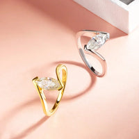 Anillo Marquise en Plata Esterlina 925 con Moissanita