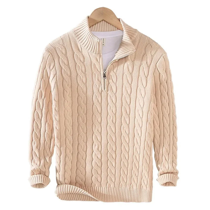 Jersey de Algodón con Cremallera para Hombre - Velmora