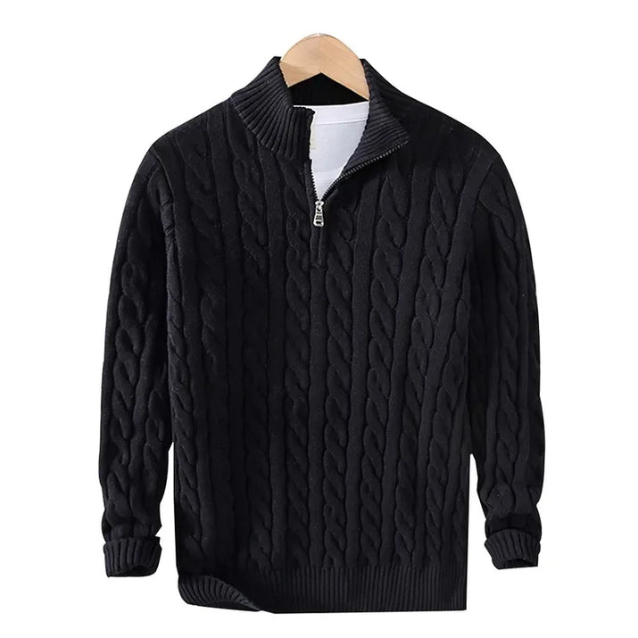 Jersey de Algodón con Cremallera para Hombre - Velmora
